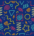 doodle colorful lines seamless pattern fun vector image vector image