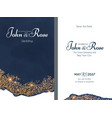elegant wedding invitation gold shining card vector image
