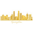guangzhou city skyline golden silhouette vector image