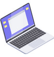 isometric laptop vector image vector image