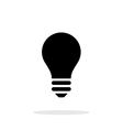 light bulb icon on white background vector image vector image