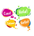 speech bubble concept of a dialog hello vector image