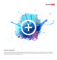 math plus icon - watercolor background vector image