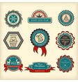 set of christmas labels vector image