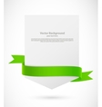 card with green ribbon vector image vector image