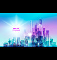 city skyline silhouette at sunset vector image
