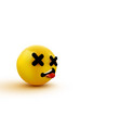 dead face emoji cross eyes emoticon 3d rendering vector image