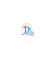 sailing ship cross religious logo icon vector image