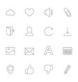web interface outline icons vol 2 vector image vector image