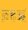 commercial cargo transport service website vector image