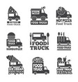 food truck car street catering fast delivery vector image vector image