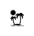 island solid icon travel tourism vector image