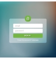member login form interface for web page site vector image vector image