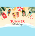 tropical beach poster summer holiday vector image vector image
