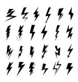 lightning bolt icons speed of flash thunderbolt vector image
