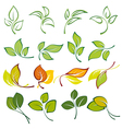 set of logos multi colored leaves vector image
