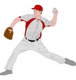 baseball pitcher detailed vector image vector image