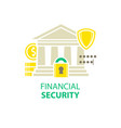 financial security icon vector image