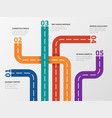 road infographic option diagram process chart vector image vector image