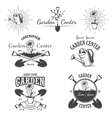 set of vintage garden center emblems vector image