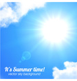 sun and sky realistic background vector image