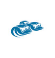 water wave sea or ocean icon for nature design vector image vector image
