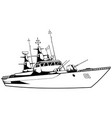 battleship line art vector image vector image