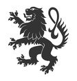 black standing lion vector image vector image