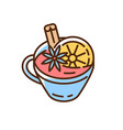 mulled wine rgb color icon vector image