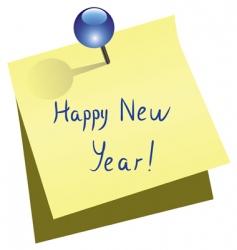 Note color paper with push colored pin template Vector Image