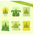 set of travel and camping logo outdoor emblems vector image