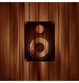 subwoofer web icon wooden background vector image vector image