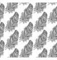 birds feather ornamental seamless pattern vector image vector image