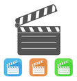 movie filming colored icons vector image