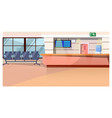 waiting room with counter in airport vector image vector image