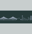 yokohama single line skyline vector image vector image