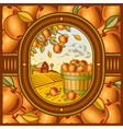 apple harvest vector image vector image