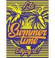color poster for summer party with inscription vector image vector image