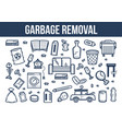 garbage removal set of ruined appliances vector image
