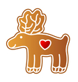 gingerbread elk vector image vector image