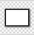 realistic picture frame isolated on transparent vector image