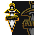 sword gaming e-sports logo vector image