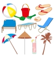 vacation and travel icons vector image