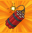 dynamite bomb pop art vector image