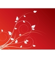floral seasonal background with swirls vector image