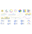 modern infographic template with stock diagrams vector image vector image