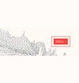 square pattern wireframe landscape background vector image