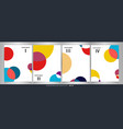 abstract of colorful circle pattern brochure set vector image