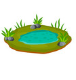 Pond and swamp lake flat cartoon Royalty Free Vector Image