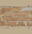 seamless pattern with old brown brick wall vector image vector image